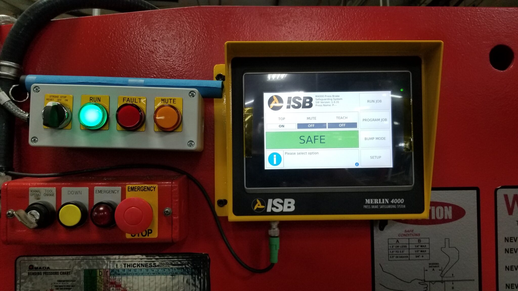 Making it Safe; Another Amada RG Press Brake gets a new ISB Merlin 4000 ...